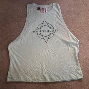 Adidas Green Boxy Sleeveless Muscle Tee